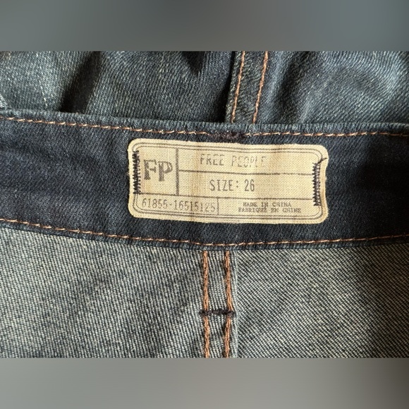 Free Prople Distressed Brady Wash Denim Colour Block Overalls - Picture 14 of 16